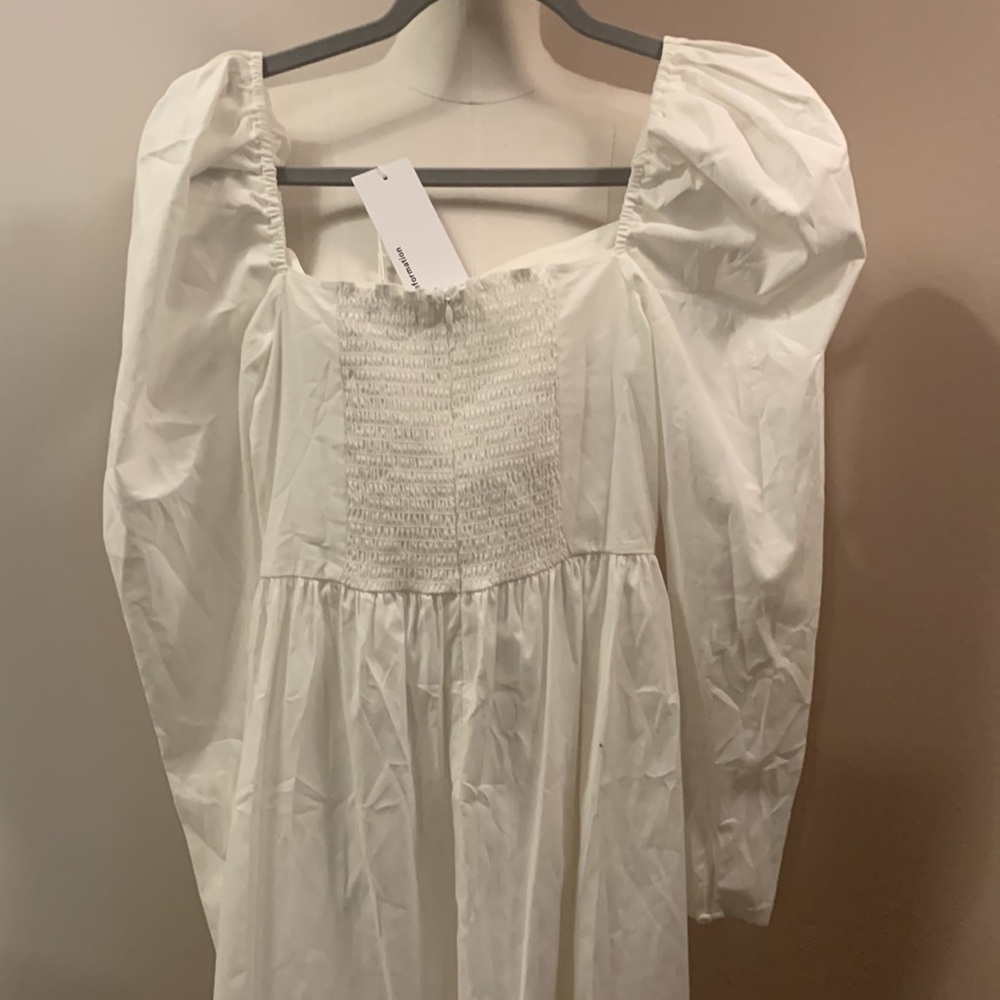 Reformation Luce Corset drop waist Dress White size 2- NWT - Picture 10 of 16
